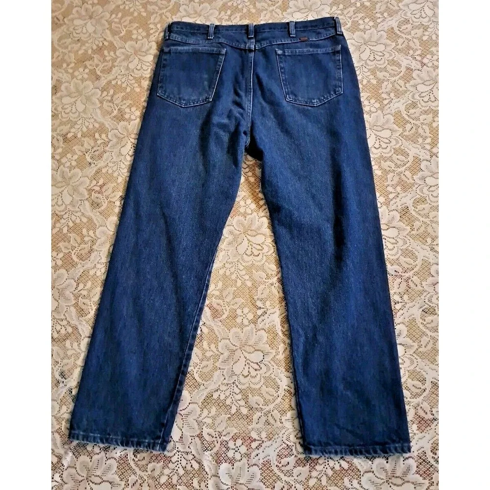Rustler Men's‎ Size 38x30 Blue Regular Fit Straight Leg 100% Cotton Denim Jeans